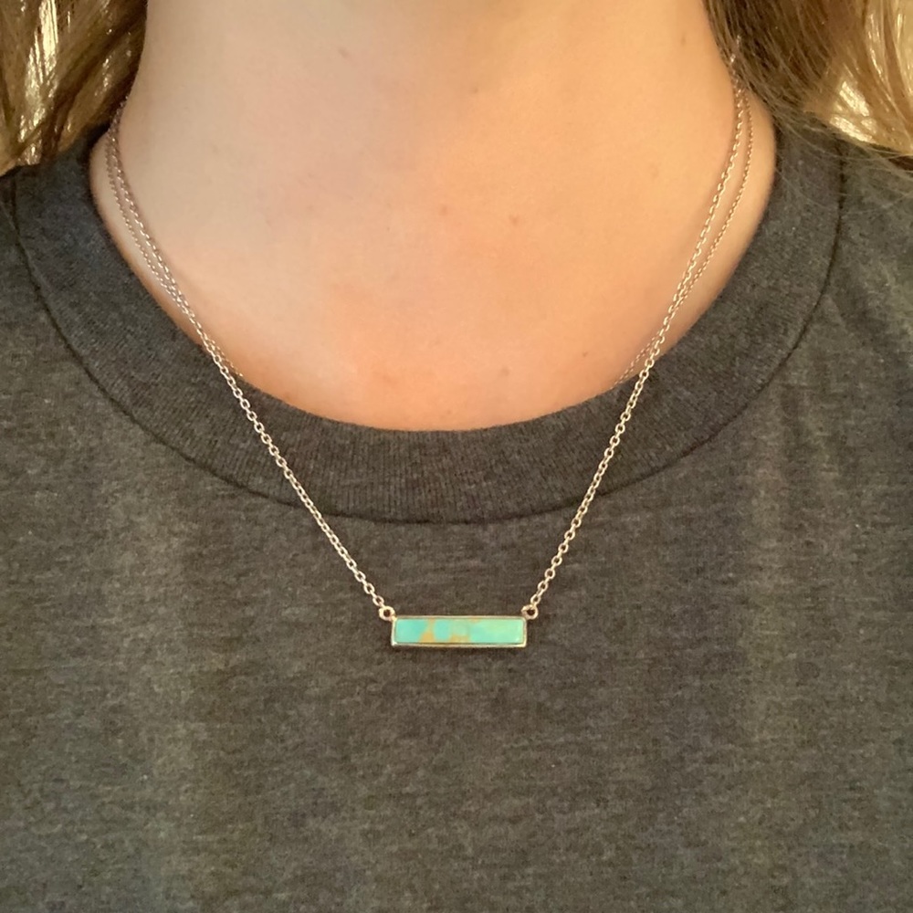 Pura Vida Turquoise Bar Necklace
